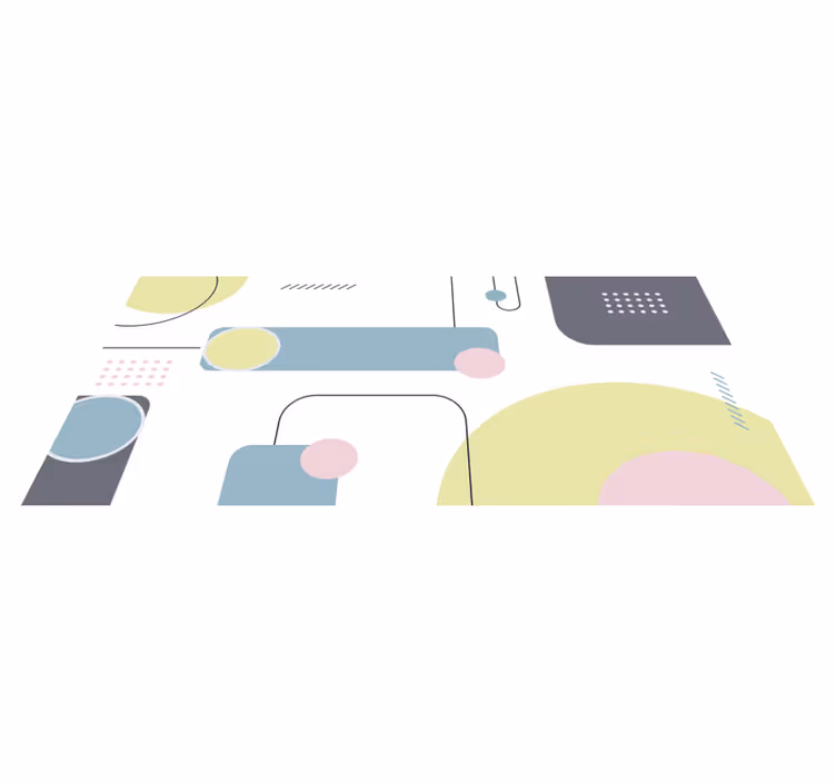 Tapis vinyles géométriques fond géométrique pastel - TenStickers