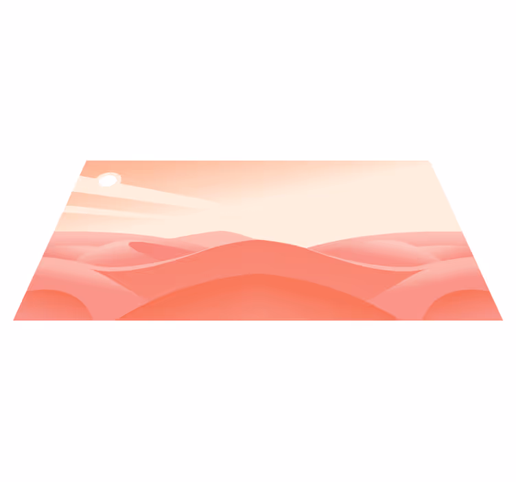 Tapis vinyles géométriques désert rose - TenStickers