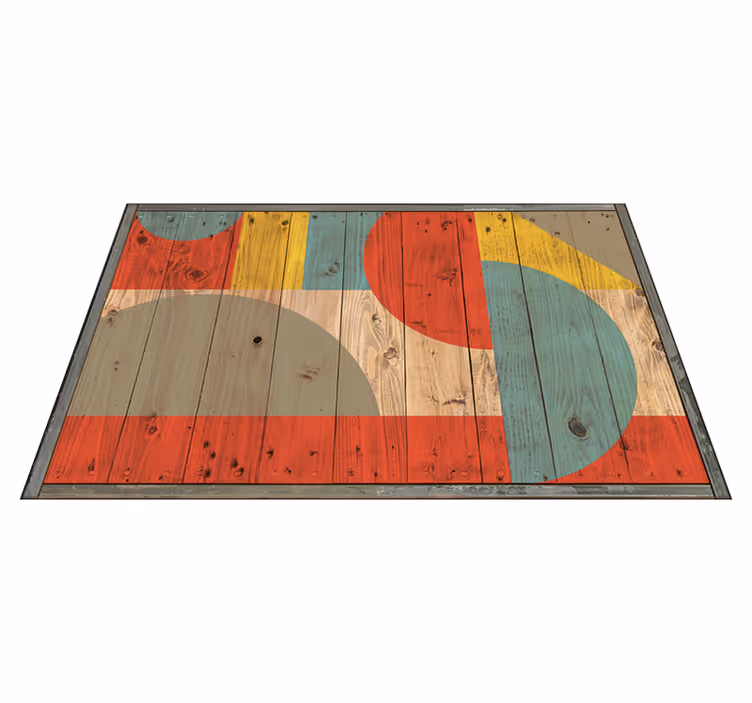 Tapis vinyles géométriques bois - TenStickers