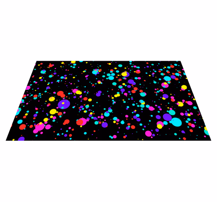 Tapis vinyles géométriques motif bulles colorées - TenStickers