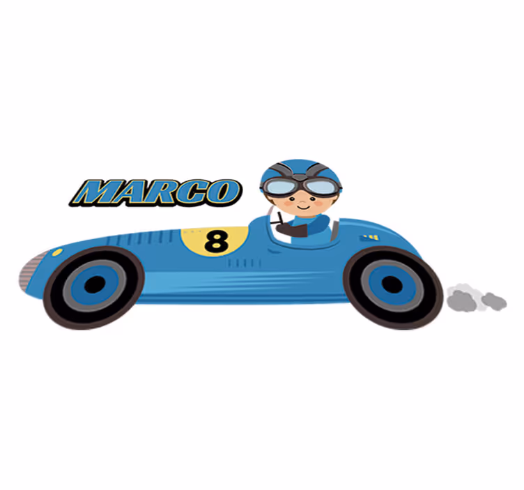 Tapis vinyle pour enfants voiture de f1 personnalisée - TenStickers