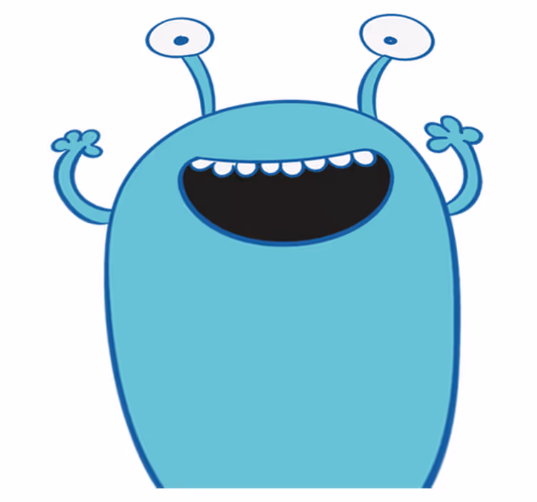 Tapis vinyle pour enfants monstre bleu - TenStickers