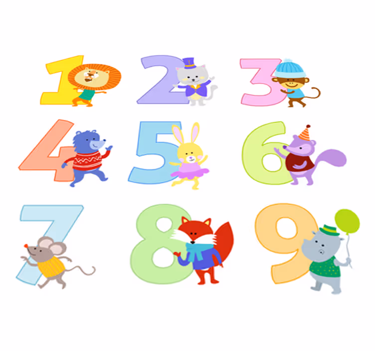 Tapis vinyle pour enfants stickers chiffres ludiques - TenStickers