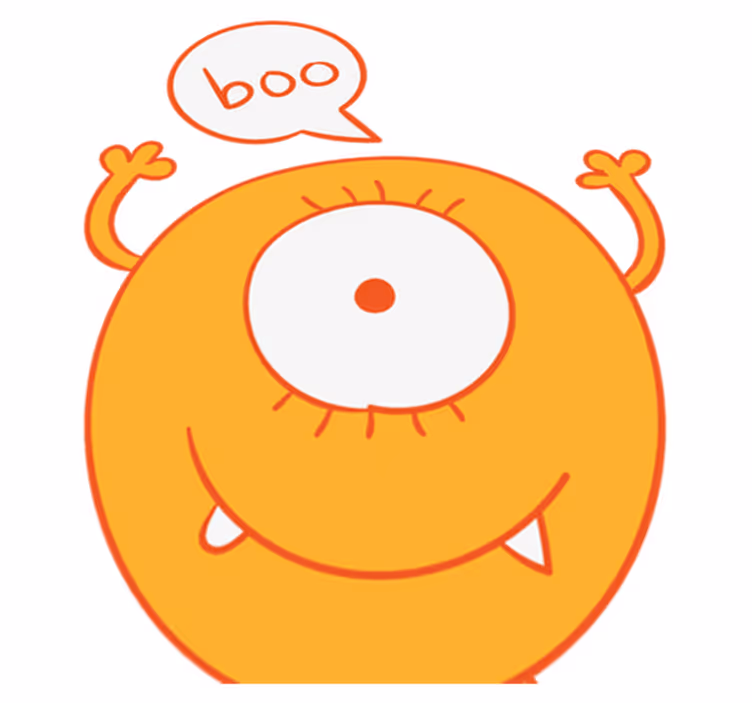 Tapis vinyle pour enfants monstre jaune - TenStickers
