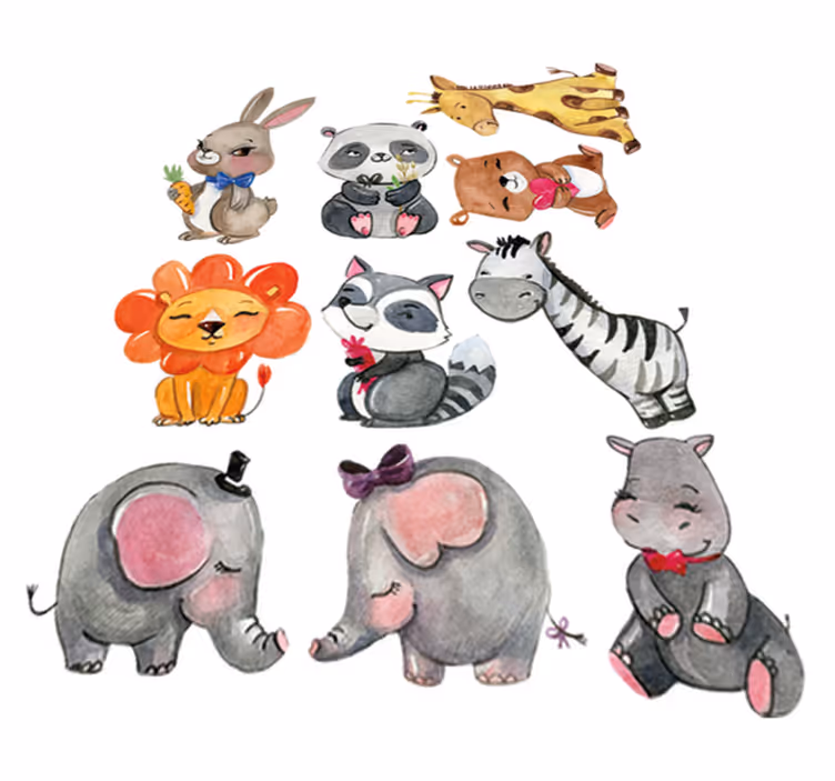 Tapis vinyle pour enfants stickers animaux de la jungle - TenStickers