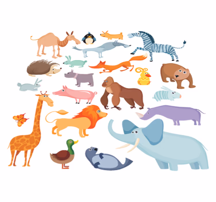 Tapis vinyle pour enfants fiers animaux sauvages - TenStickers