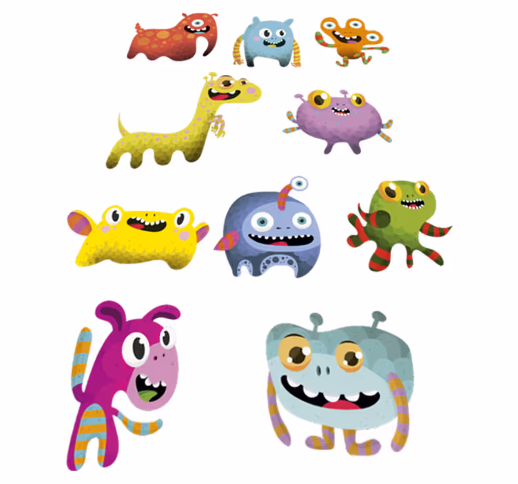 Tapis vinyle pour enfants collection monstres cosmos - TenStickers