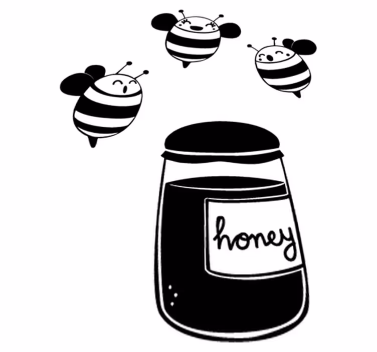 Tapis vinyle pour enfants miel et abeilles - TenStickers