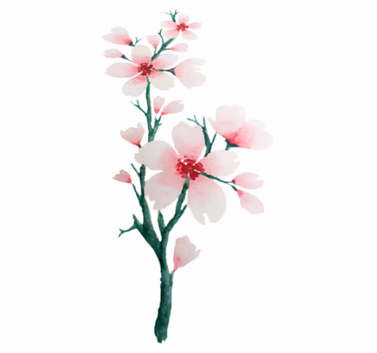 Tapis vinyle chambre design de jolis fleurs blanches - TenStickers