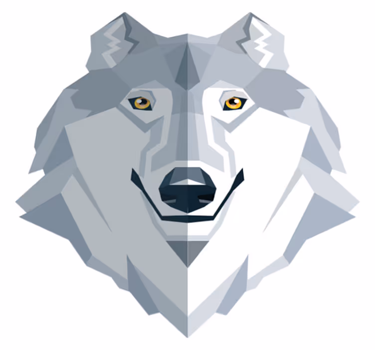 Tapis vinyle chambre design abstrait de loup - TenStickers