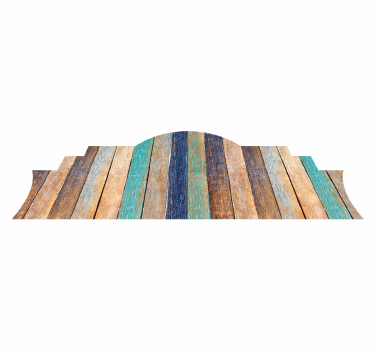 Tapis vinyle chambre motif planches en bois marron - TenStickers