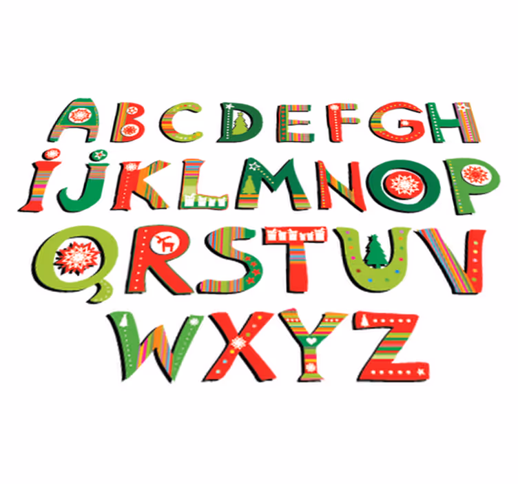 Tapis vinyle pour enfants alphabet vert et rouge - TenStickers