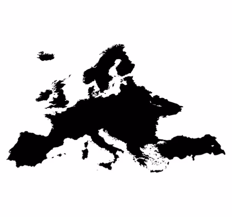 Tapis vinyle carte du monde tableau noir europe - TenStickers