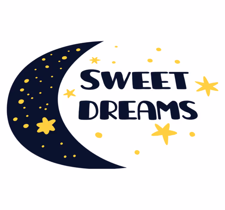 Tapis vinyle pour enfants rêves doux avec lune et étoiles - TenStickers
