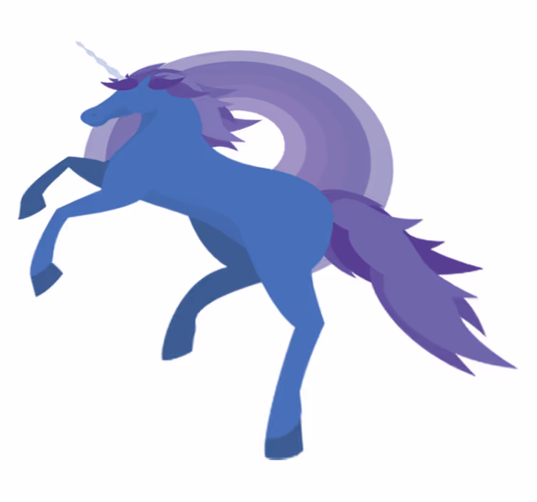 Tapis vinyle pour enfants forme de licorne bleue et violette - TenStickers