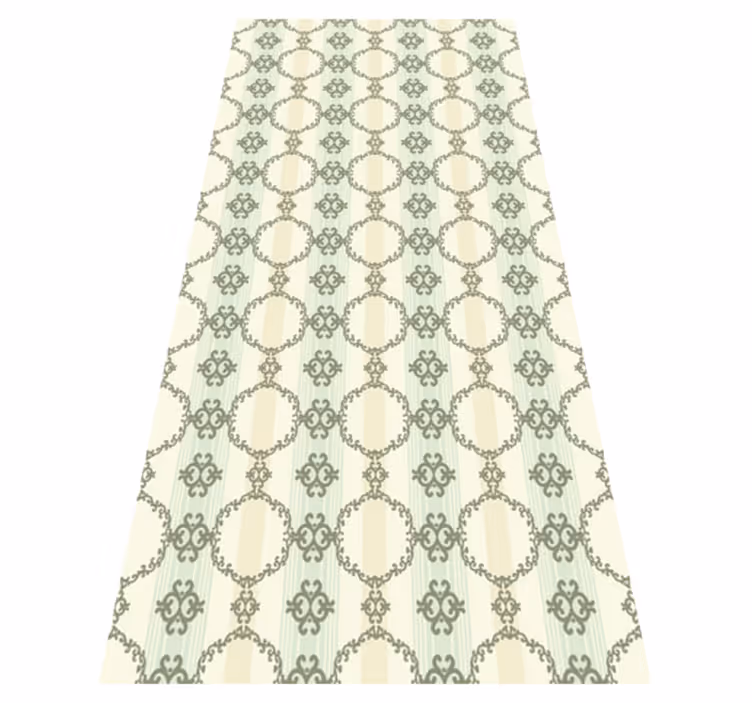 Tapis vinyle salle de bain motif floral vintage français - TenStickers
