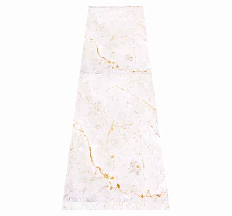 Tapis vinyle salle de bain marbre gris et or - TenStickers