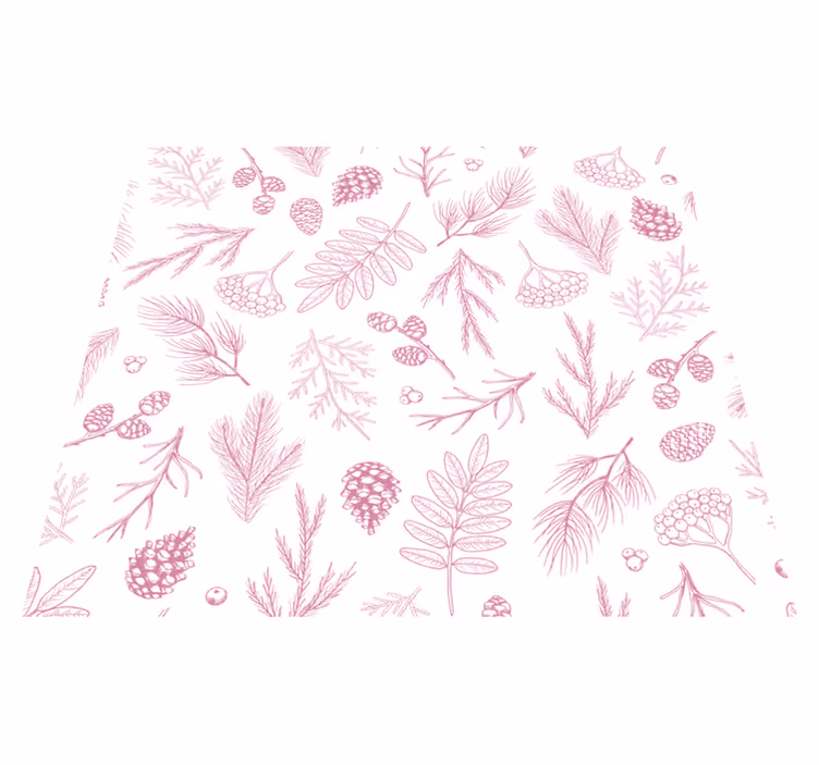 Tapis vinyle salle de bain fond blanc pin rose - TenStickers
