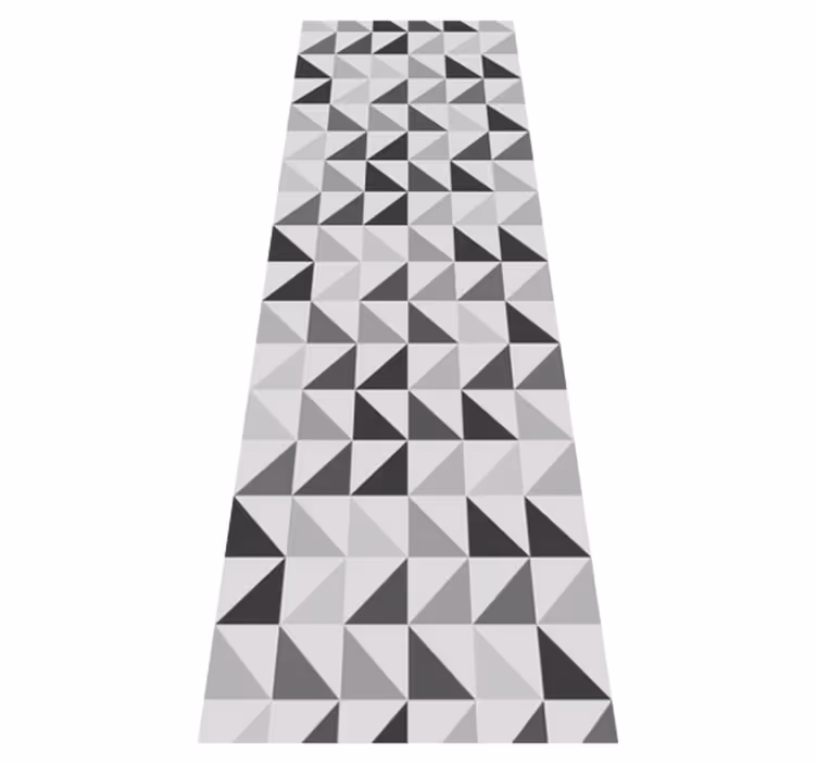 Tapis vinyle salle de bain triangles géométriques - TenStickers