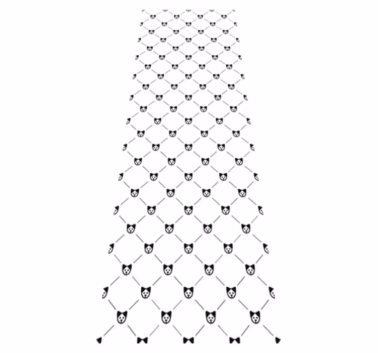 Tapis vinyle salle de bain motif géométrique noir et blanc - TenStickers