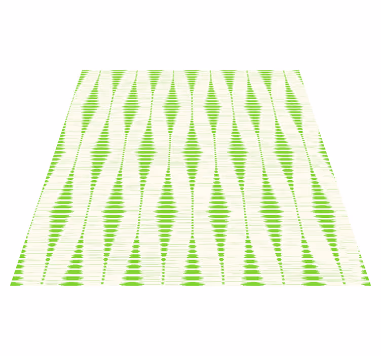 Tapis vinyles géométriques ikat vert rabaul - TenStickers