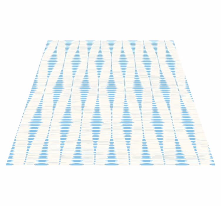 Tapis vinyles géométriques bleu clair ikat - TenStickers