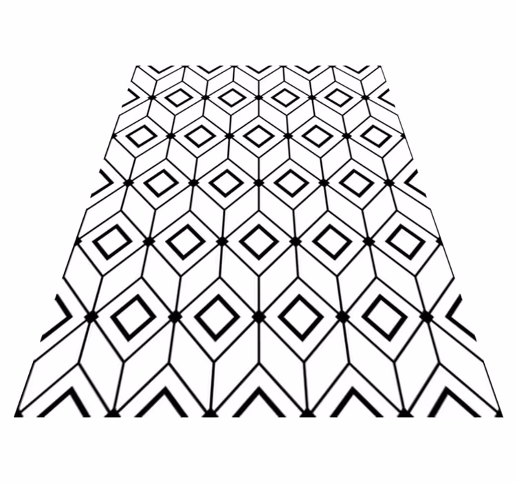 Tapis vinyles géométriques éléments en diamant modernes - TenStickers