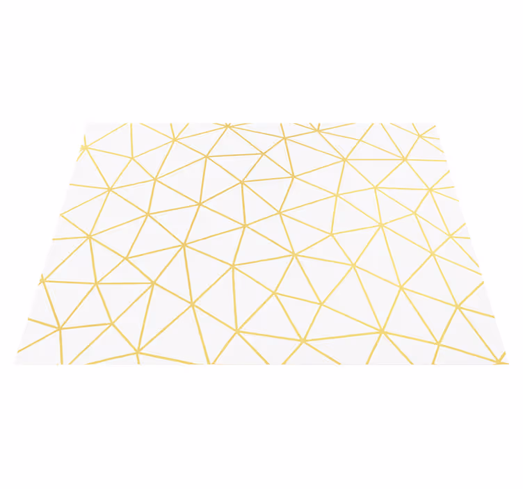 Tapis vinyles géométriques mosaïque prismatique dorée - TenStickers
