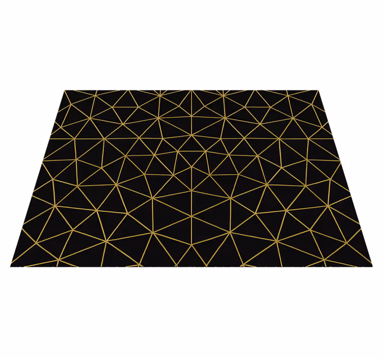 Tapis vinyles géométriques toile géométrique or nuit - TenStickers