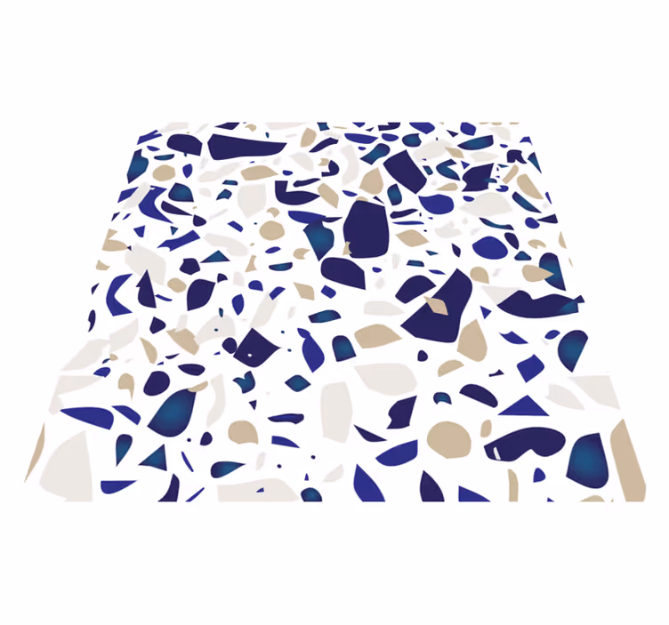 Tapis vinyle salle de bain imitation sol marbré - TenStickers