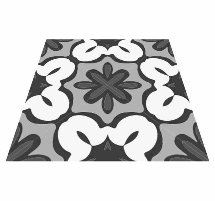 Tapis vinyle salle de bain style gracia gris hydraulique - TenStickers