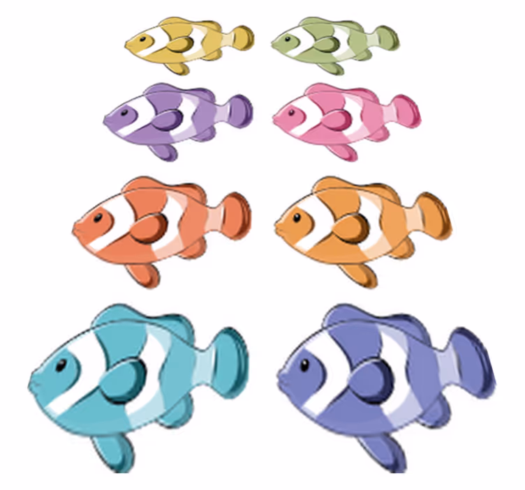Tapis vinyle salle de bain autocollants poisson clown - TenStickers