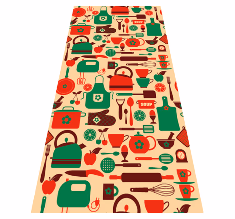 Tapis vinyle cuisine pour meuble de cuisine couvert - TenStickers