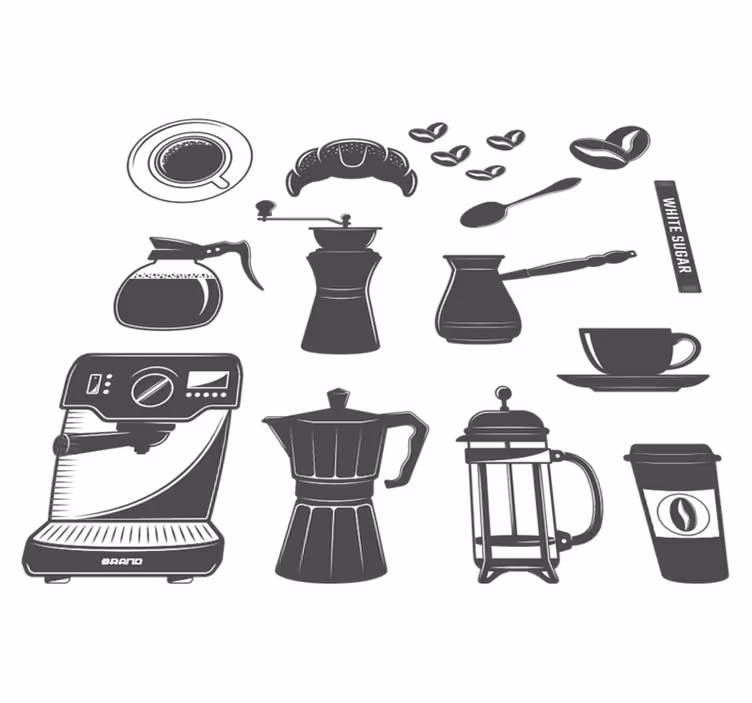 Tapis vinyle cuisine menu de café - TenStickers