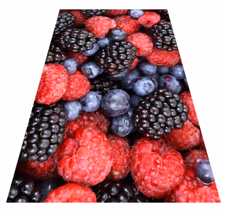 Tapis vinyle cuisine myrtilles - TenStickers