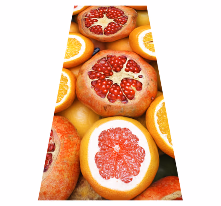 Tapis vinyle cuisine fruits tranchés - TenStickers