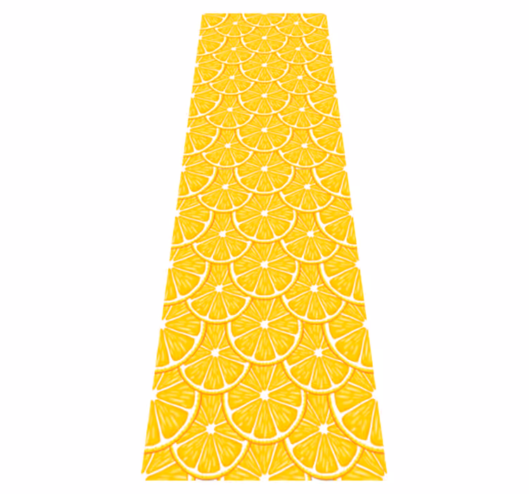 Tapis vinyle cuisine motif orange frigo - TenStickers