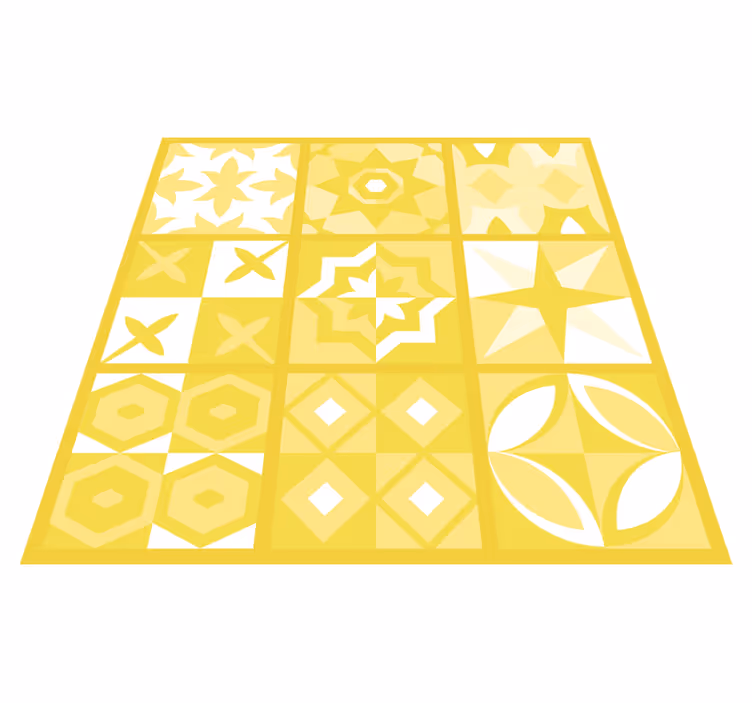 Tapis vinyle cuisine jaune illuminant - TenStickers