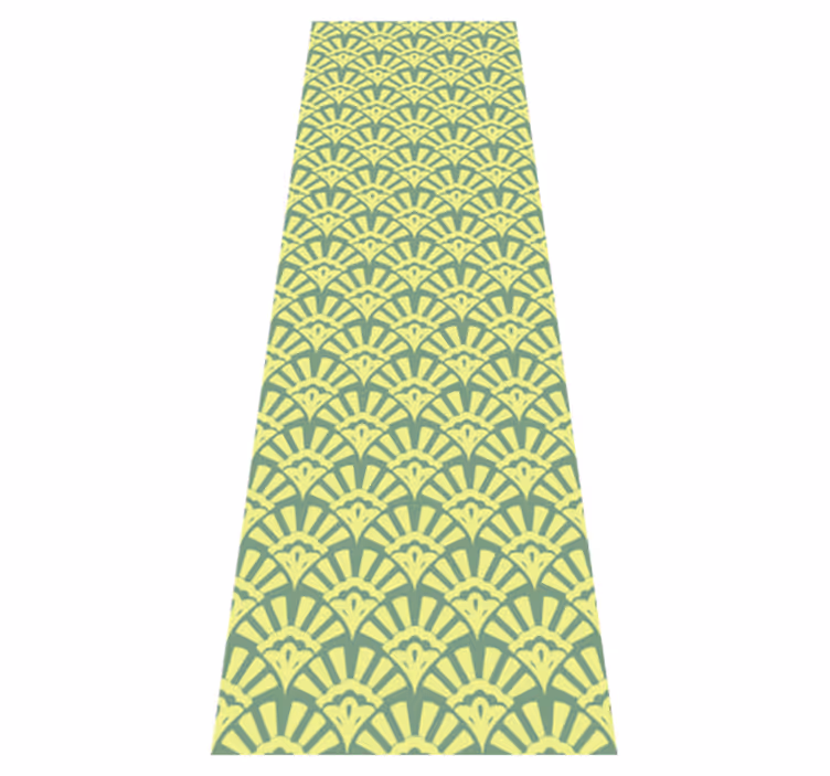 Tapis vinyle cuisine motif années 70 couleur citron - TenStickers