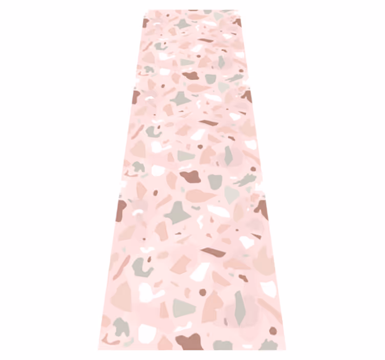 Tapis vinyle cuisine motif terrazzo nuances roses - TenStickers