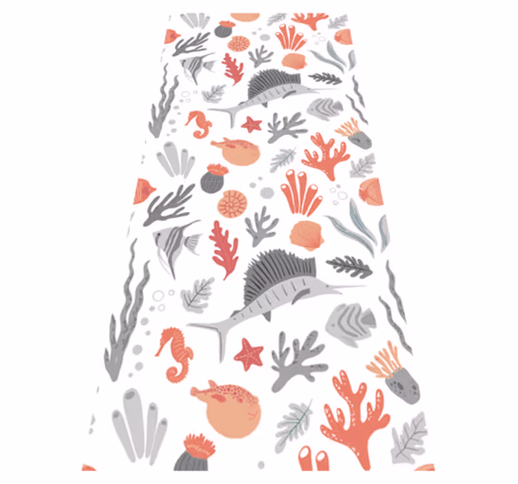 Tapis vinyle chambre illustration de la vie marine - TenStickers
