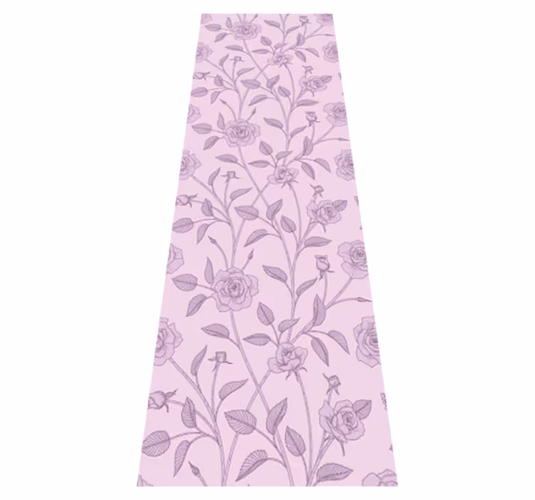 Tapis vinyle chambre roses vintage à l'huile violettes - TenStickers