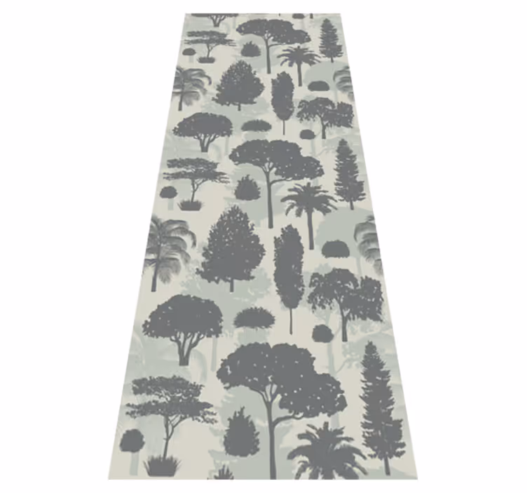 Tapis vinyle chambre motifs d'arbres nordiques - TenStickers