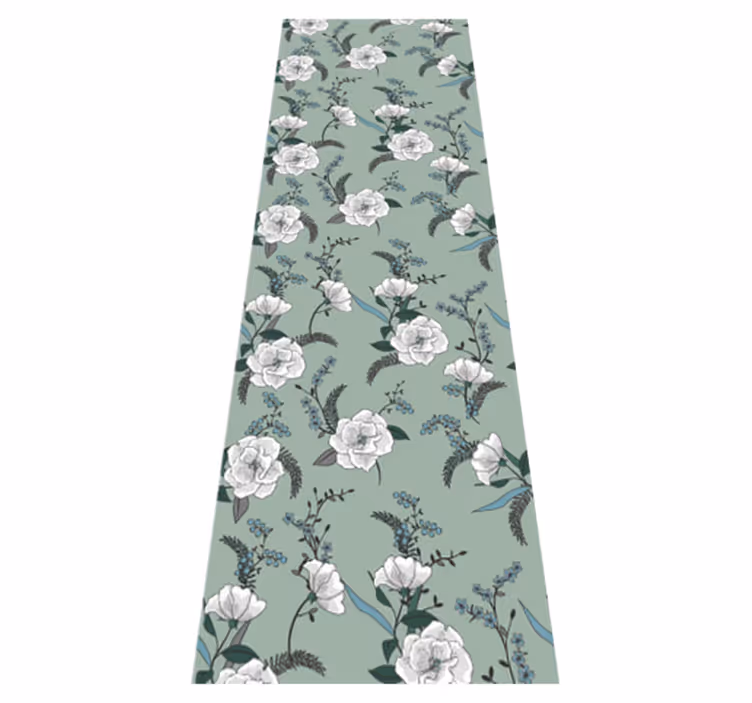 Tapis vinyle chambre arbre magnolia blanc magnifique - TenStickers