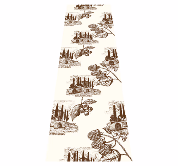Tapis vinyle chambre motif vie campagnarde française - TenStickers