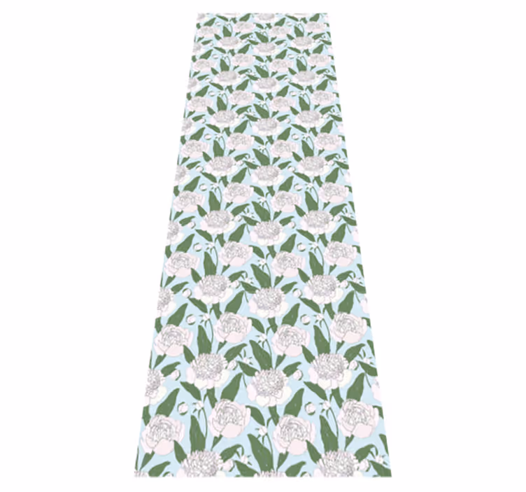 Tapis vinyle chambre fleurs blanches grandmillénium - TenStickers