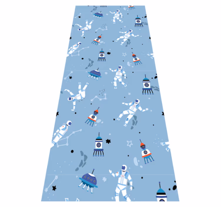 Tapis vinyle chambre astronautes et vaisseaux spatiaux - TenStickers