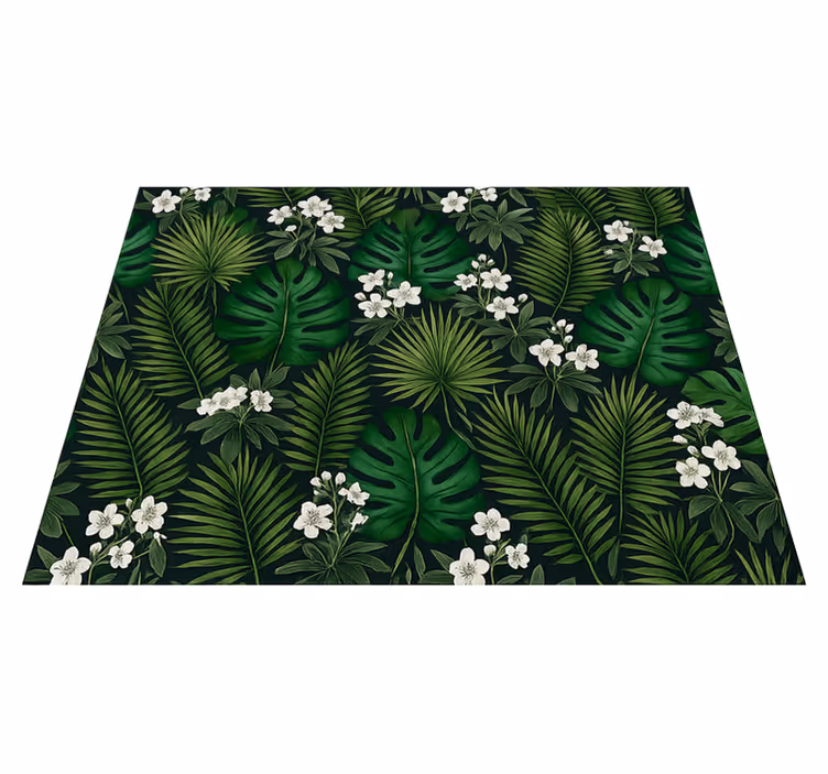 Tapis vinyle chambre nature exotique verte - TenStickers