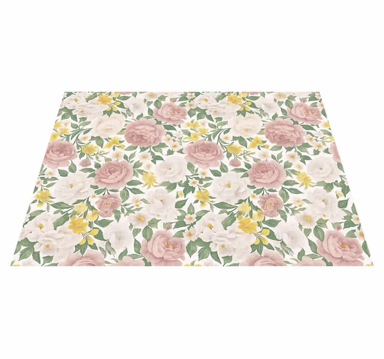 Tapis vinyle chambre motif botanique fumé mystérieux - TenStickers