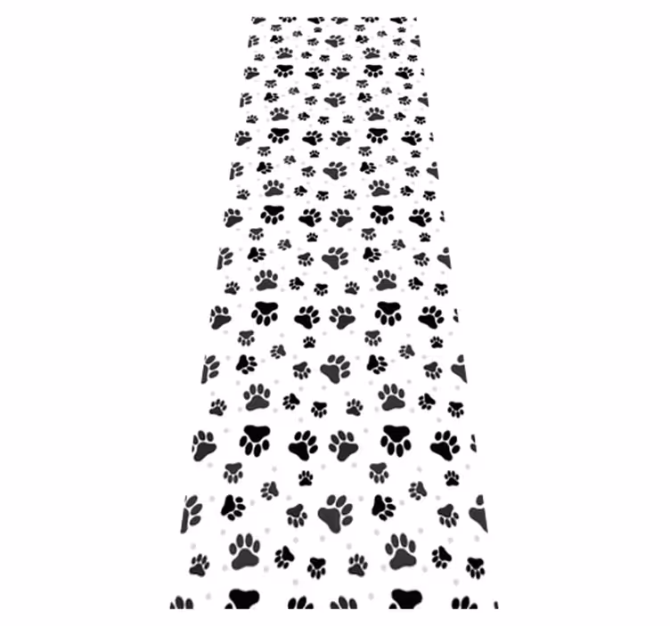 Tapis vinyle chambre motif empreintes d'animaux - TenStickers
